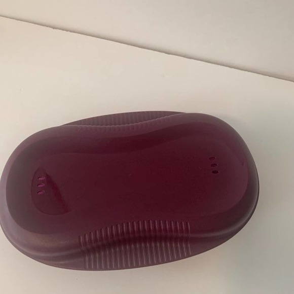 Tupperware Microwave Breakfast Maker Cooker Plum Purple 430ml Preowned - Picture 4 of 12
